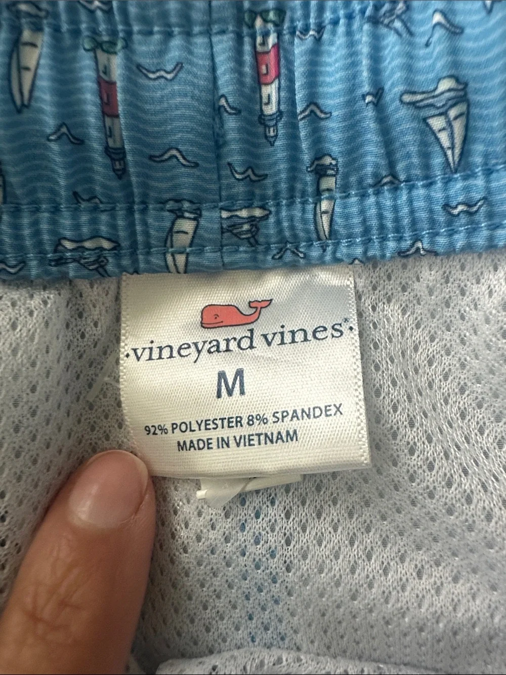 Vineyard Vines Sky Blue Buoy & Boat Print Swim Shorts
